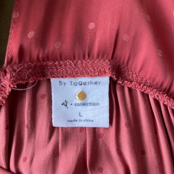 By Together Rust Double V Mini Dress L - Picture 10 of 11